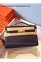 Hermes MINI Kelly 22cm Tote Bag Calfskin Leather K22 Black Replica