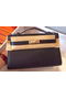 Hermes MINI Kelly 22cm Tote Bag Calfskin Leather K22 Black Replica