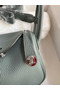 Hermes Mini Lindy Handmade Bag In Vert Amande Clemence Leather Replica