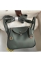Hermes Mini Lindy Handmade Bag In Vert Amande Clemence Leather Replica