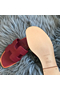 Hermes Oran Slide Sandals In Ruby Epsom Calfskin Replica
