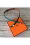 Hermes original epsom leather Kelly belt H069854 green gold plated metal Replica