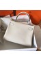 Hermes original Togo leather kelly bag KL320 cream Replica