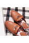 Hermes Oz Mules In Caramel Calfskin Replica