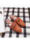 Hermes Oz Mules In Caramel Calfskin Replica