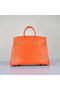 Quality Hermes Birkin 35CM Orange Croco Leather Tote Bag Silver Replica