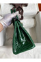 Hermes Birkin 25 Handmade Bag In Malachite Crocodile Niloticus Shiny Skin Replica