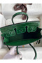 Hermes Birkin 25 Handmade Bag In Malachite Crocodile Niloticus Shiny Skin Replica