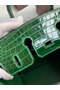 Hermes Birkin 25 Handmade Bag In Malachite Crocodile Niloticus Shiny Skin Replica