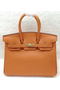 Hermes Birkin 25CM Tote Bag Original Leather H25T Orange Replica