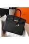 Hermes Birkin 35cm Bag In Black Clemence Leather GHW Replica