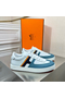 Hermes Boomerang Sneakers In Multicolore Blue Leather Replica