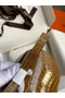 Hermes Constance 18 Handmade Bag In Beige Shiny Alligator Leather Replica