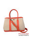 Hermes Garden Party 30CM Bag Canvas Leather A1288 Light Red Replica