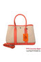 Hermes Garden Party 30CM Bag Canvas Leather A1288 Light Red Replica