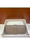 Hermes H Medor swift Leather Clutch 37566 gray&Silver hardware Replica