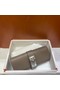 Hermes H Medor swift Leather Clutch 37566 gray&Silver hardware Replica