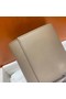 Hermes H Medor swift Leather Clutch 37566 gray&Silver hardware Replica