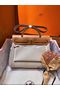 Hermes Herbag 31CM Original Canvas Leather & Calfskin 45988 brown&white Replica