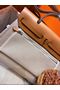 Hermes Herbag 31CM Original Canvas Leather & Calfskin 45988 brown&white Replica