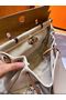 Hermes Herbag 31CM Original Canvas Leather & Calfskin 45988 brown&white Replica