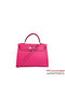 Hermes Kelly 32cm Handle Bag Rosy Woven Leather Silver Replica