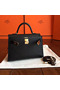 Hermes Kelly Mini II Handmade Bag In Black Epsom Leather Replica