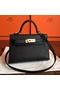 Hermes Kelly Mini II Handmade Bag In Black Epsom Leather Replica