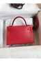 Hermes Kelly Mini II Sellier Handmade Bag In Rose Extreme Matte Alligator Leather Replica