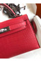 Hermes Kelly Mini II Sellier Handmade Bag In Rose Extreme Matte Alligator Leather Replica