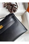 Hermes Kelly Pochette Handmade Bag In Black Swift Calfskin Replica