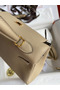 Hermes Kelly Retourne 25 Handmade Bag In Trench Clemence Leather Replica