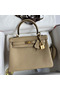 Hermes Kelly Retourne 25 Handmade Bag In Trench Clemence Leather Replica