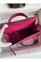Hermes Kelly Sellier 25 Handmade Bag In Rose Purple Epsom Calfskin Replica