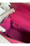 Hermes Kelly Sellier 25 Handmade Bag In Rose Purple Epsom Calfskin Replica