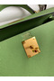 Hermes Kelly Sellier 28 Handmade Bag In Vert Criquet Epsom Calfskin Replica