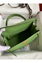 Hermes Kelly Sellier 28 Handmade Bag In Vert Criquet Epsom Calfskin Replica