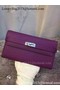 Hermes Kelly Wallet Epsom Leather H009 Purple Replica