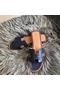 Hermes Oran Sandals In Navy Swift Leather Replica