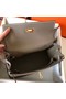 Hermes original Togo leather kelly bag KL320 dark grey Replica