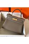 Hermes original Togo leather kelly bag KL320 dark grey Replica