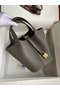 Hermes Picotin Lock 18 Handmade Bag in Etain Clemence Leather Replica