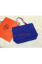 Hermes Shopper Double-Sided Bag Original Leather HS1209 Blue&Pink Replica