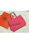 Hermes Shopper Double-Sided Bag Original Leather HS1209 Blue&Pink Replica