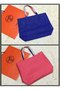 Hermes Shopper Double-Sided Bag Original Leather HS1209 Blue&Pink Replica