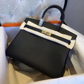 AAA Hermes Birkin 35CM 30CM Tote Bag Grainy Leather H35H30 Black HMSN41CQ5F4