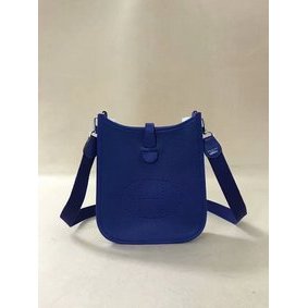 Hermes Evelyne original togo leather mini Shoulder Bag H15698 optic blue HMSWH0GWKK5