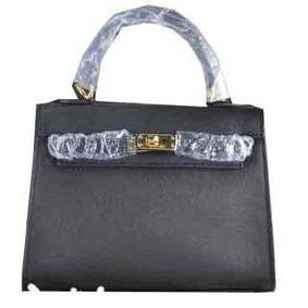 Hermes Kelly 22cm Tote Bag Calfskin Leather Black 1:1 Replica HMSUNW2TGI6