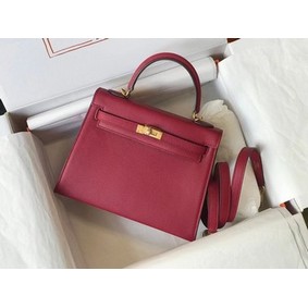 Hermes Original Epsom Leather KEL2578 Burgundy HMSM9L194A0