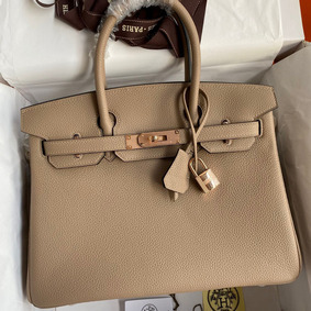 Hermes Birkin 30 Retourne Handmade Bag In Trench Clemence Leather 1:1 Replica HMSV56ST0VA